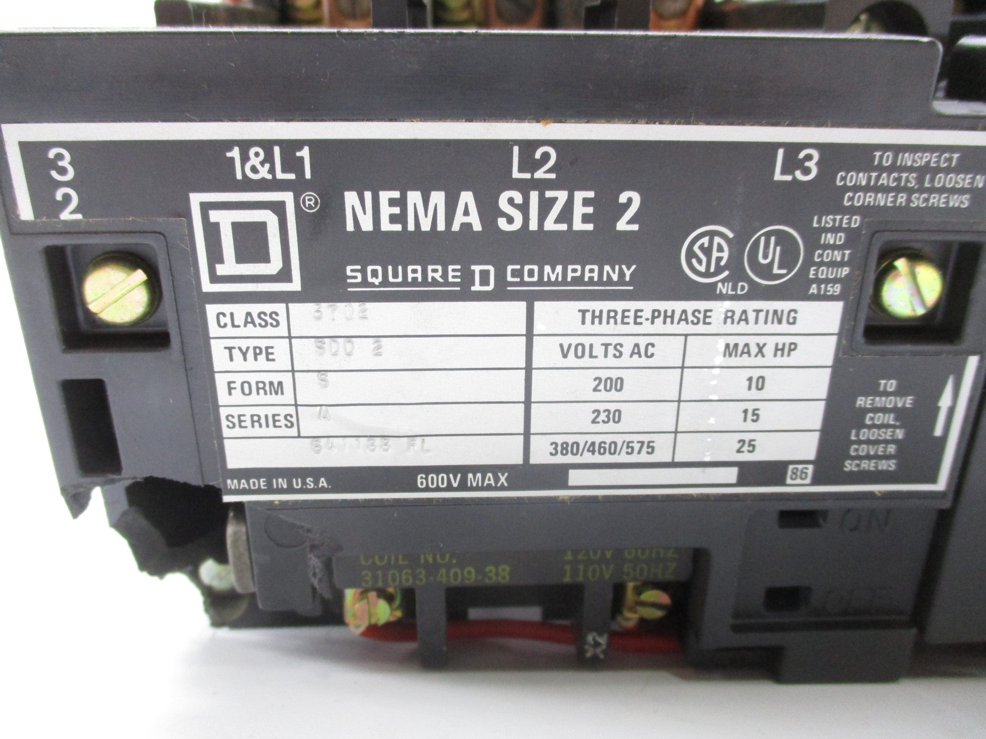 SQUARE D 8702SDO2 SER. A 120V (AS PICTURED) NSNP