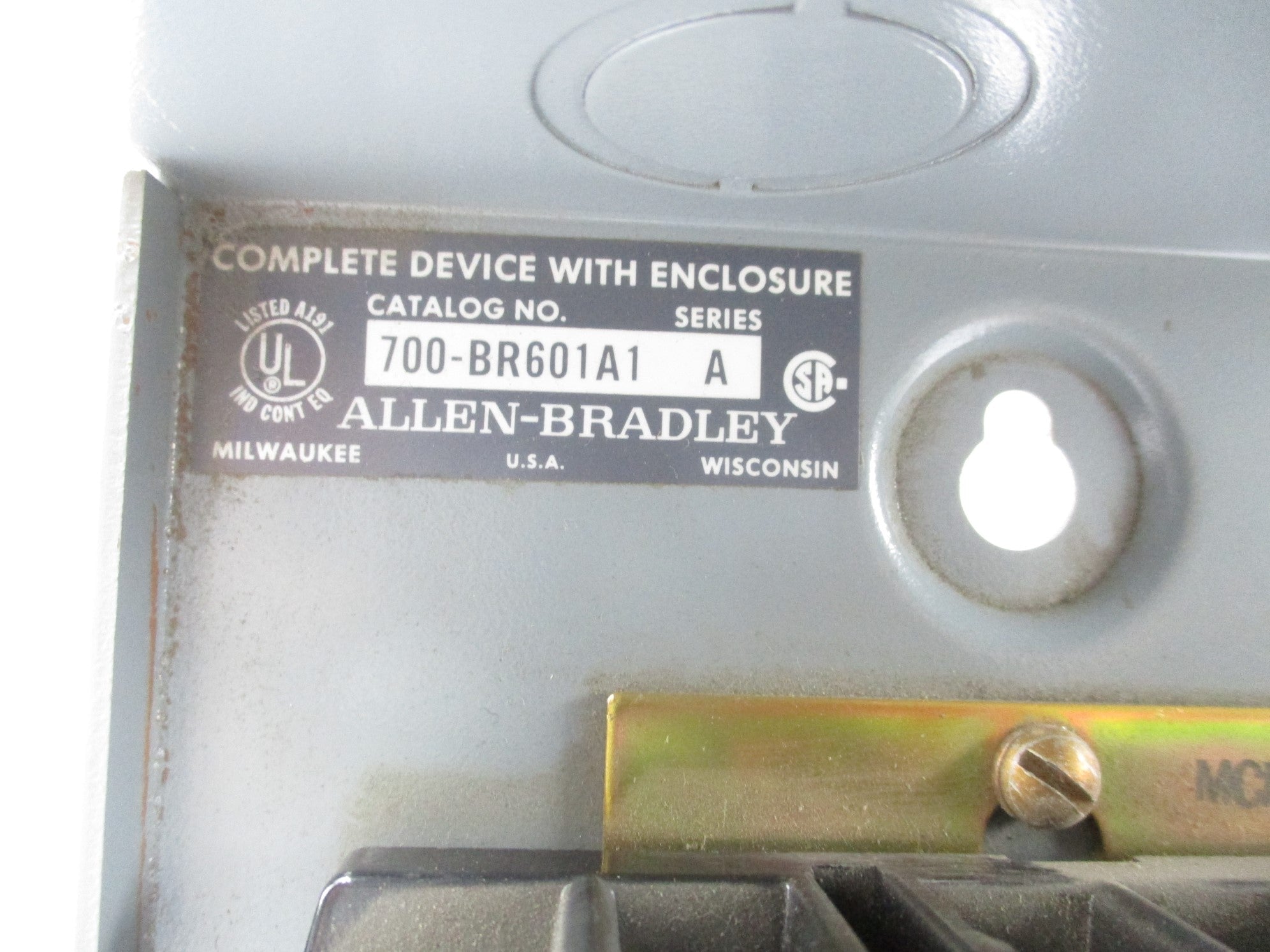 ALLEN BRADLEY 700-BR601A1 SER. A 120V NSNP
