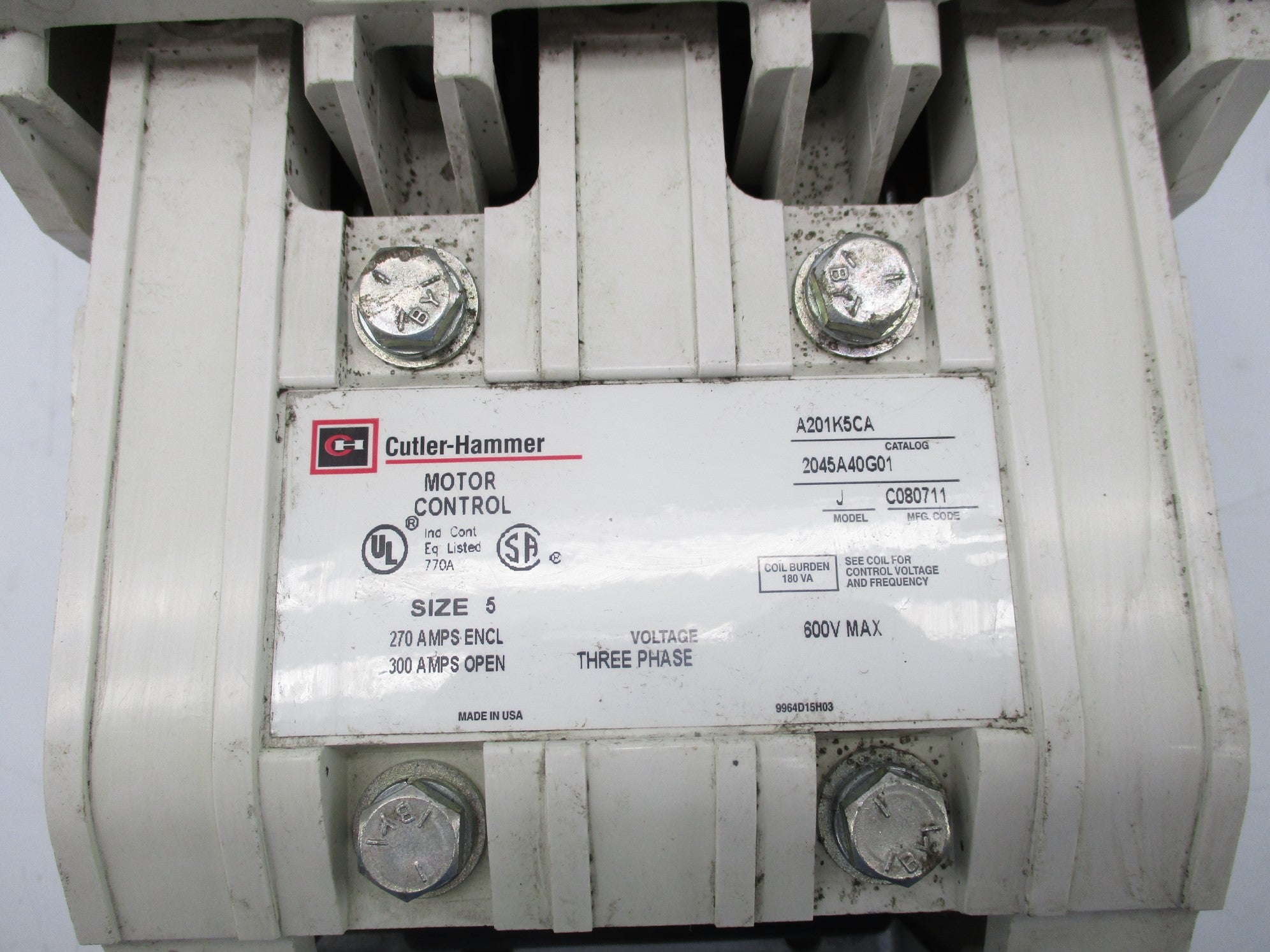CUTLER HAMMER A201K5CA 600V NSNP