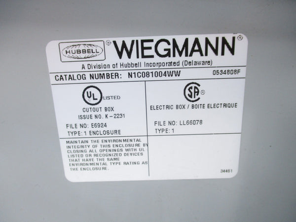 HUBBELL N1C081004WW NSNP