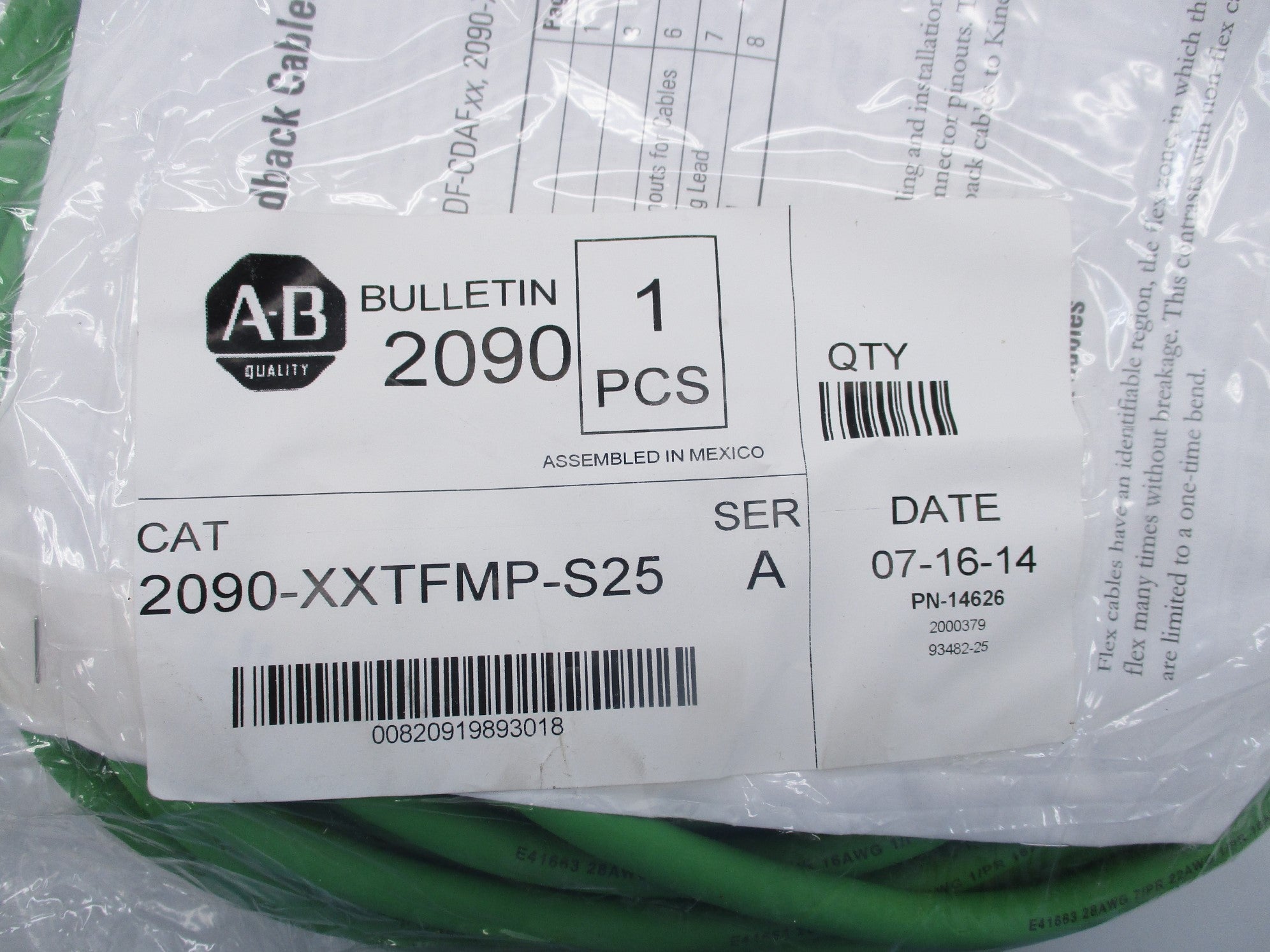 ALLEN BRADLEY 2090-XXTFMP-S25 SER. A NSMP