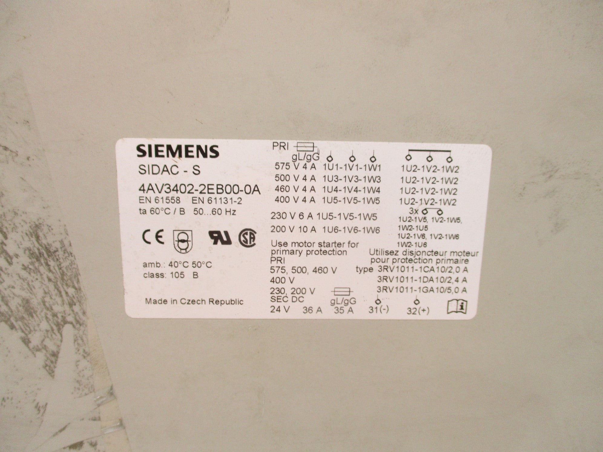 SIEMENS 4AV3402-2EB00-0A (AS PICTURED) NSNP
