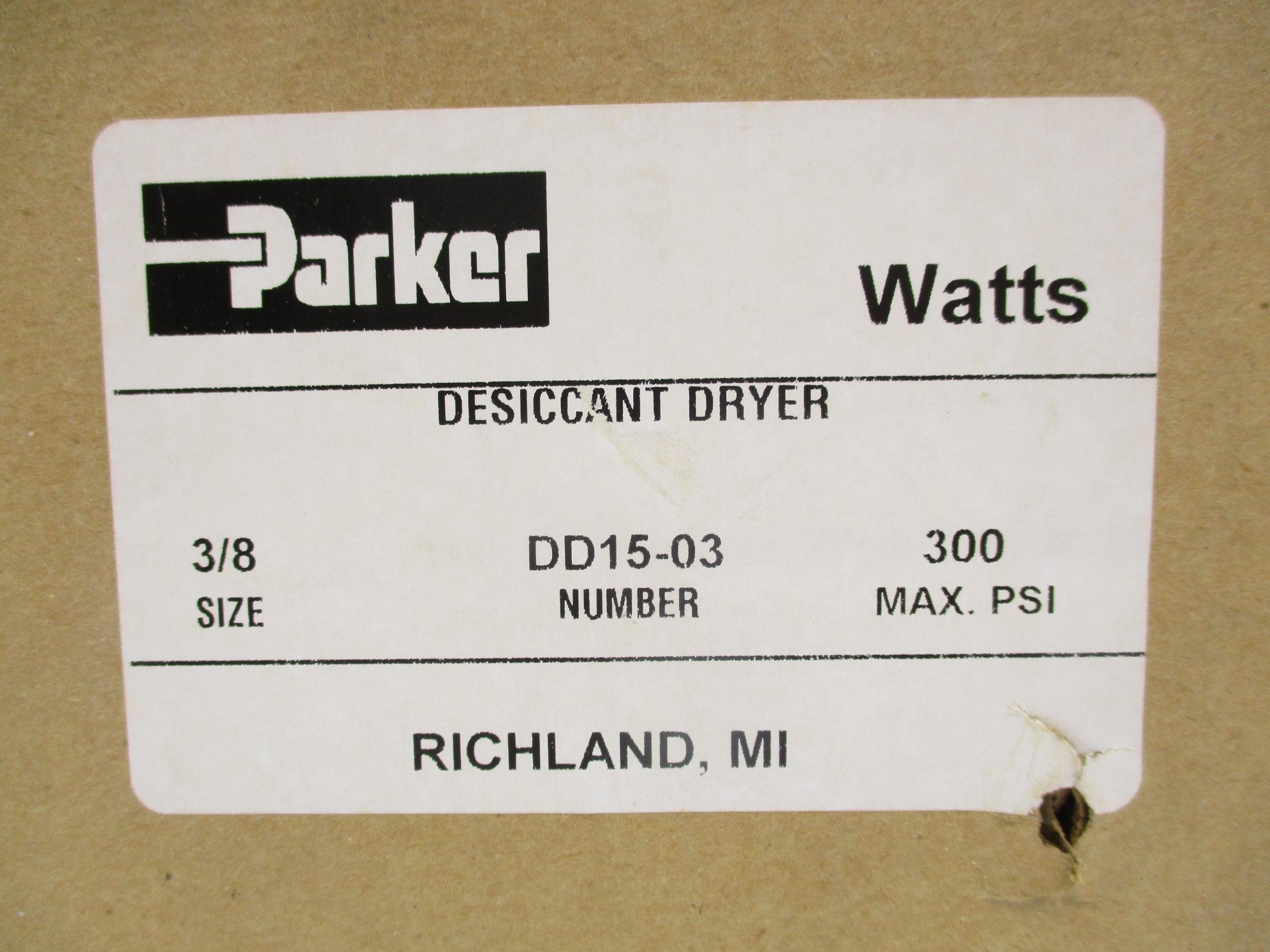 PARKER DD15-03 NSMP