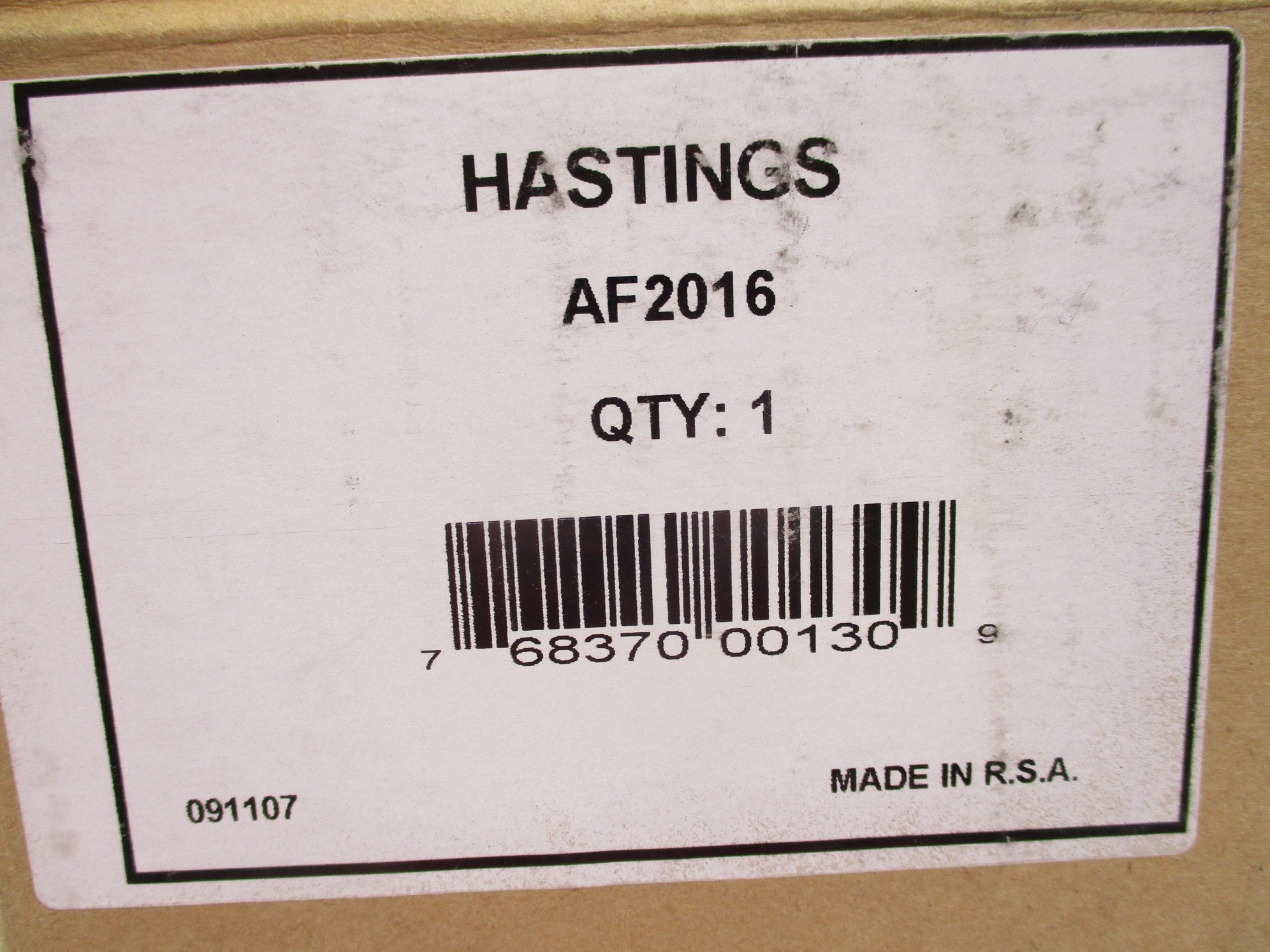 HASTINGS AF2016 NSMP