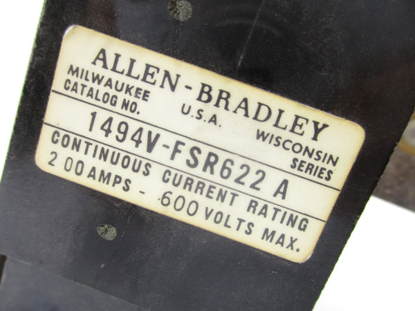ALLEN BRADLEY 1494V-FSR622 SER. A NSNP
