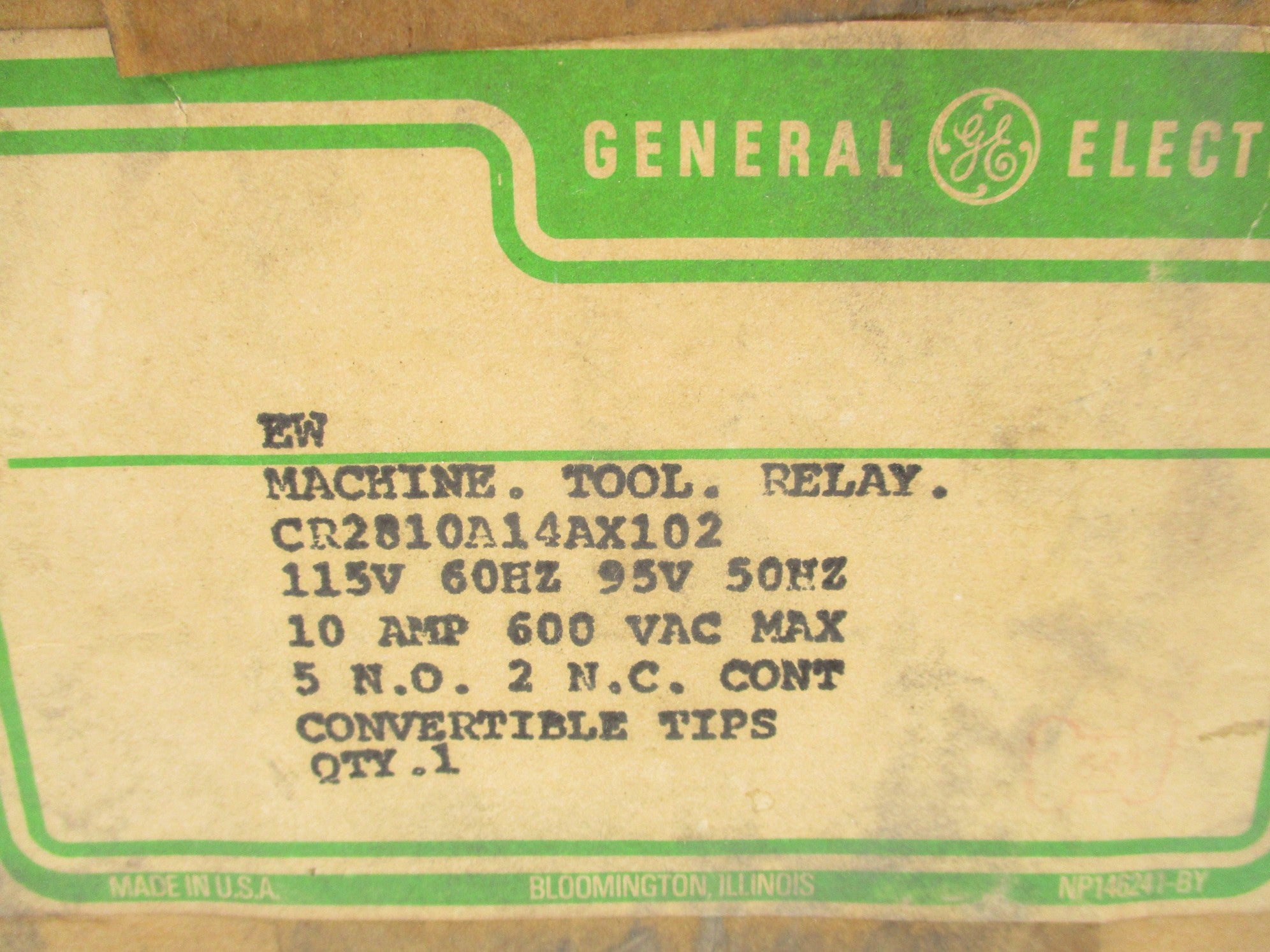 GENERAL ELECTRIC CR2810A14AX102 10A 115V NSMP
