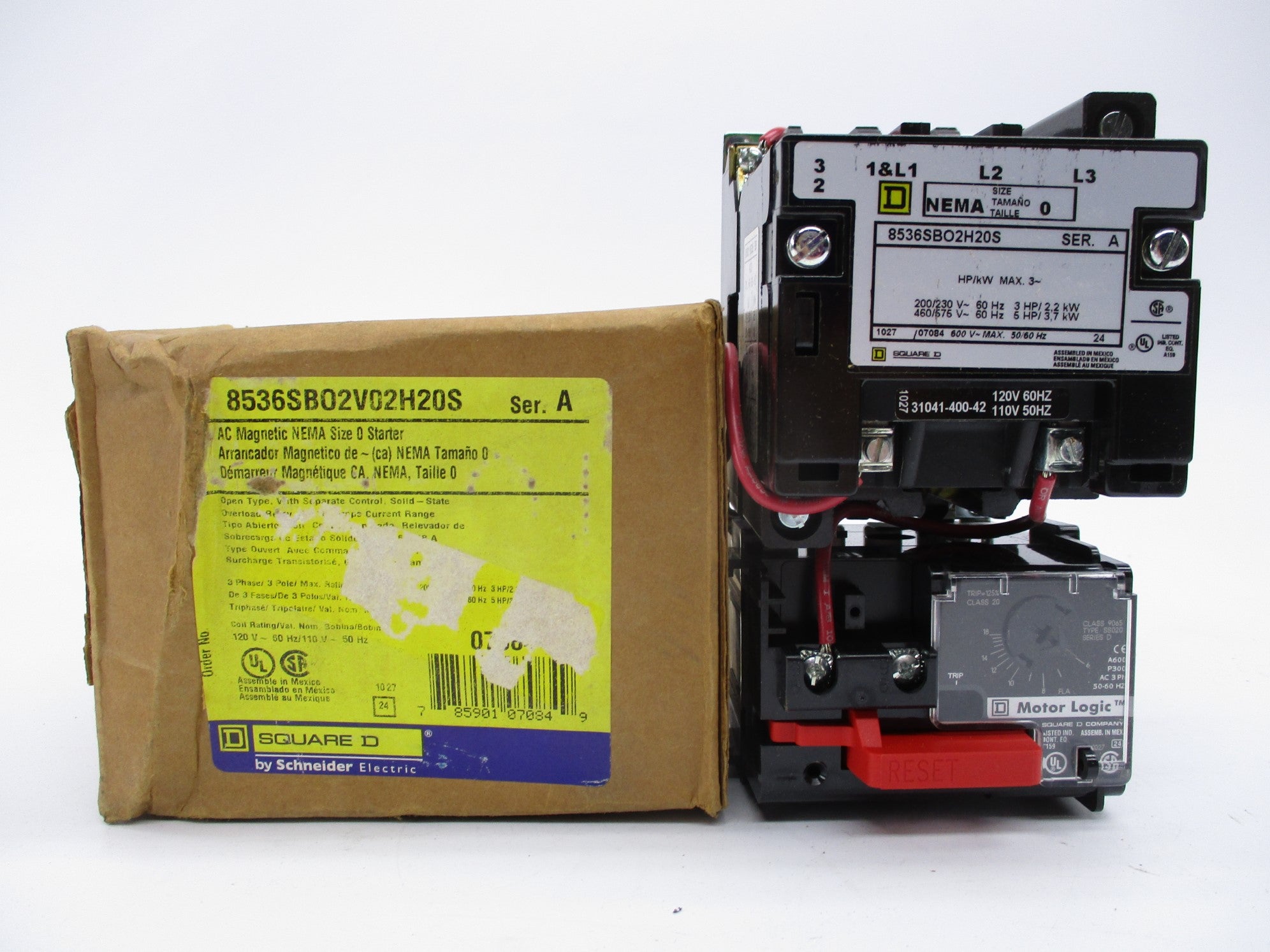 SQUARE D 8536SBO2V02H20S SER. A 110-120V 6-18A NSMP