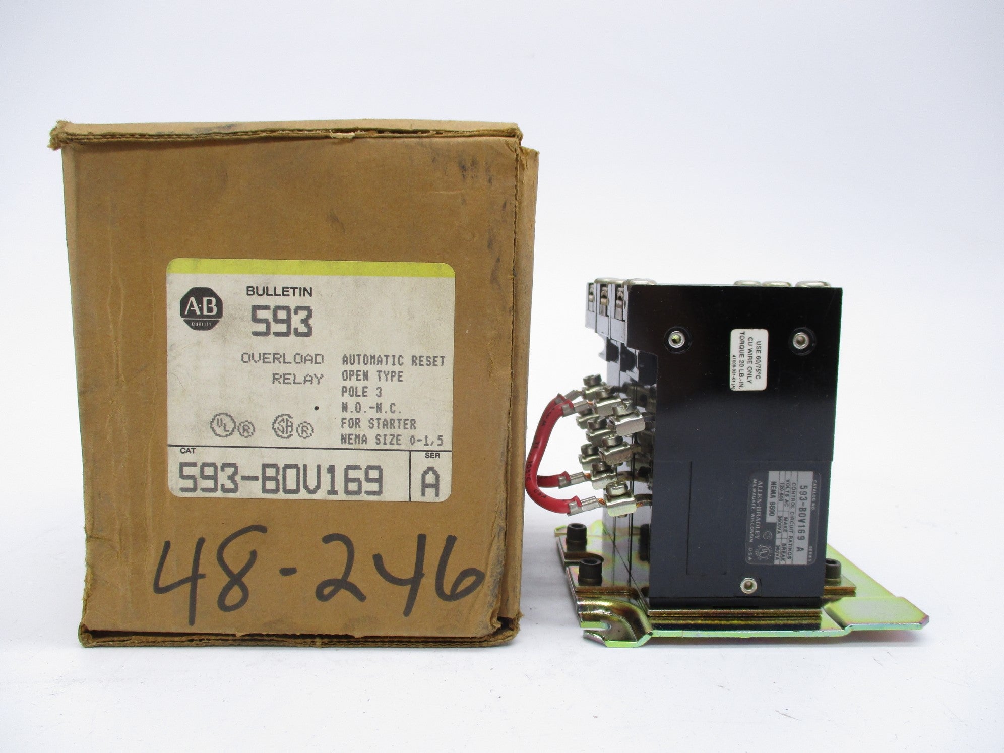 INDUSTRIAL SPARE PART 593-BOV169 SER. A 120V (BR/YL) NSMP