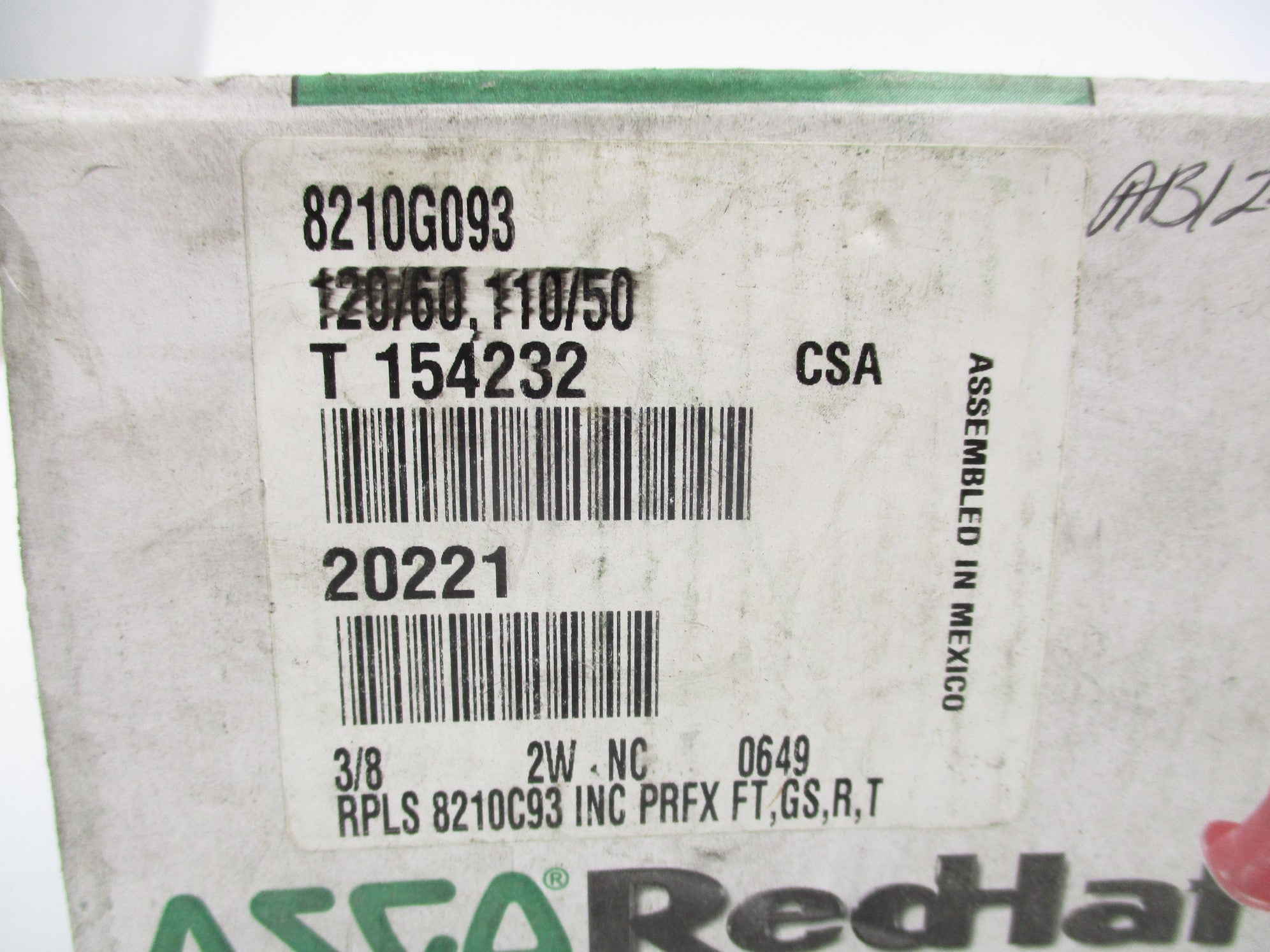 ASCO 8210G093 120/60 110/50 NSMP
