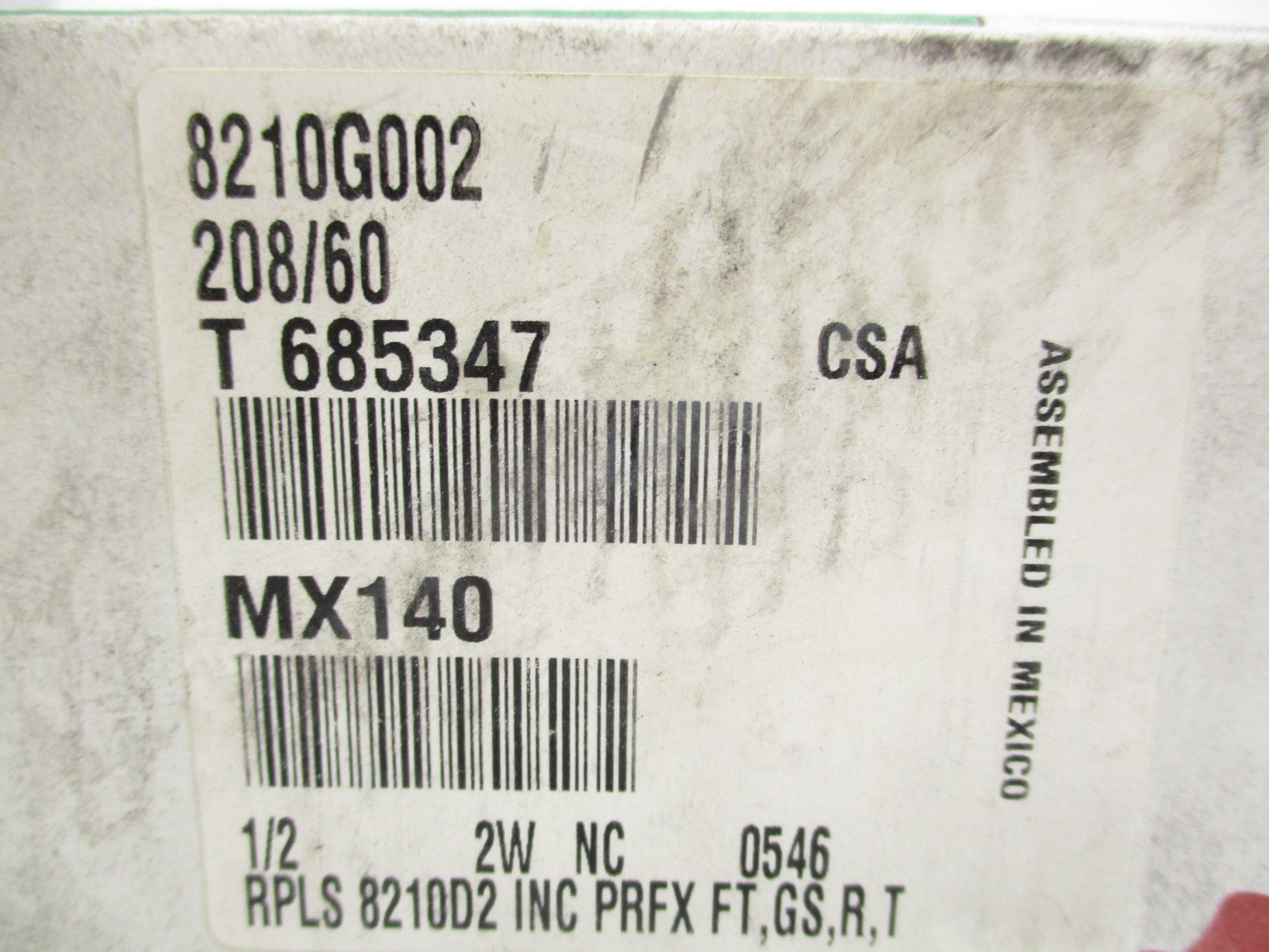 ASCO 8210G002 208/60 NSMP