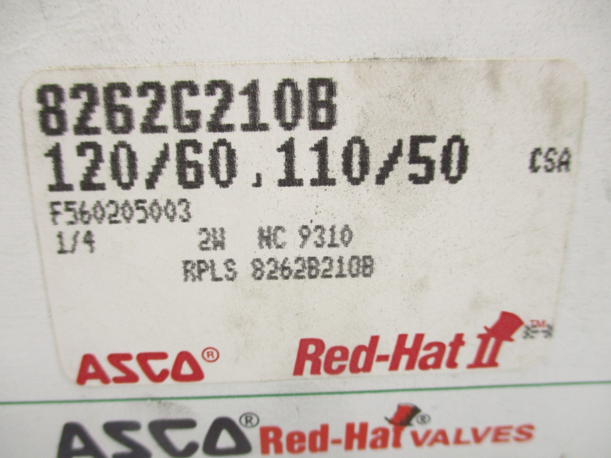 ASCO 8262G210B 120/60 110/50 NSMP