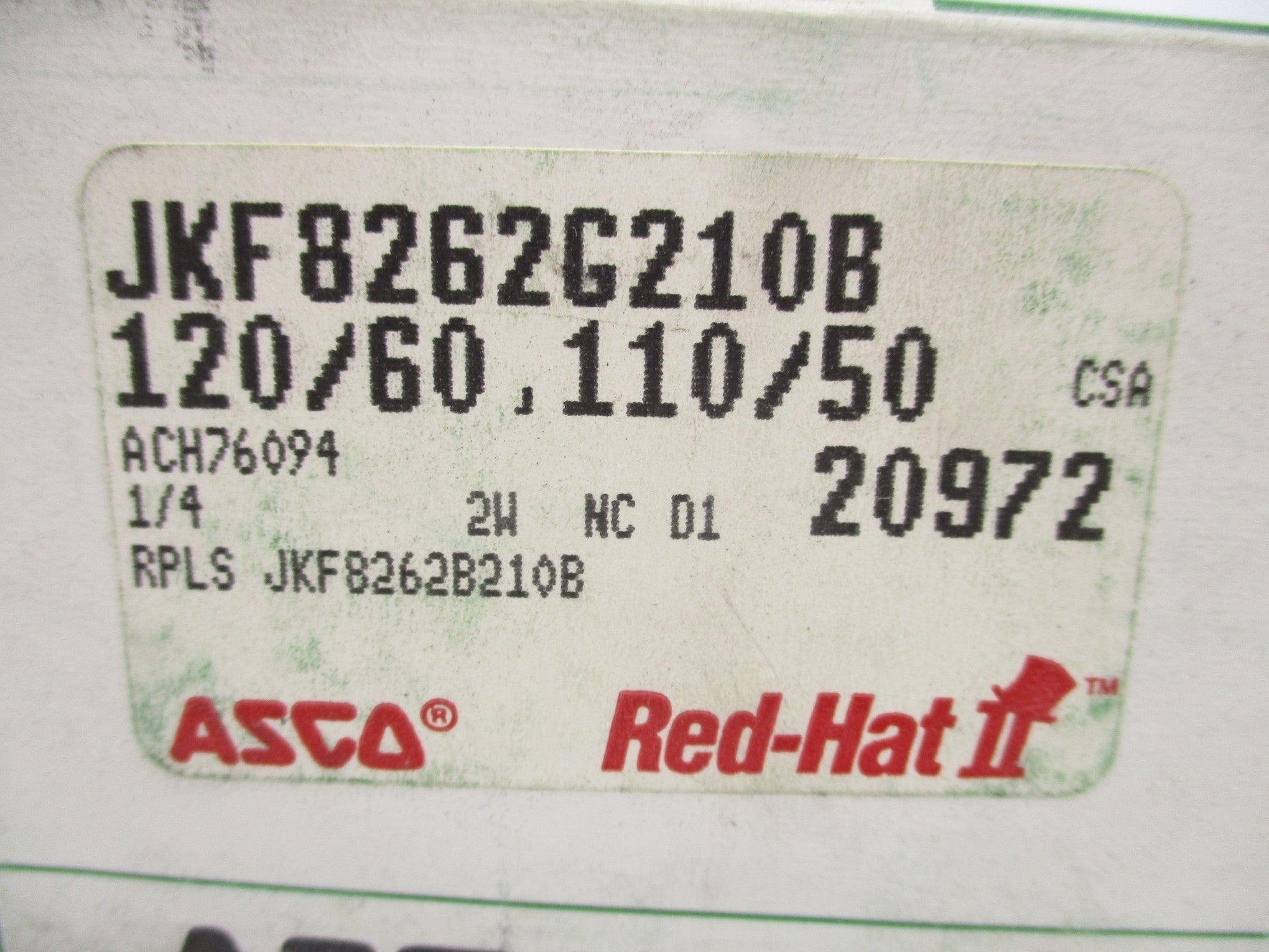 ASCO JKF8262G210B 120/60 110/50 NSMP