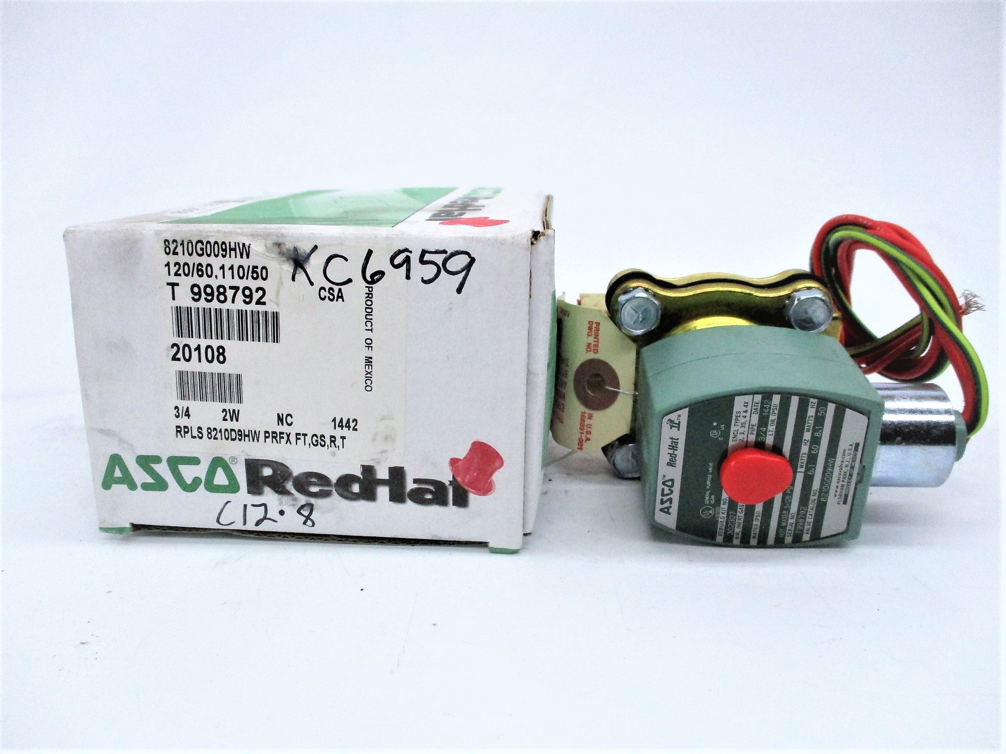 ASCO 8210G009HW 110/120V 5-125PSI NSMP