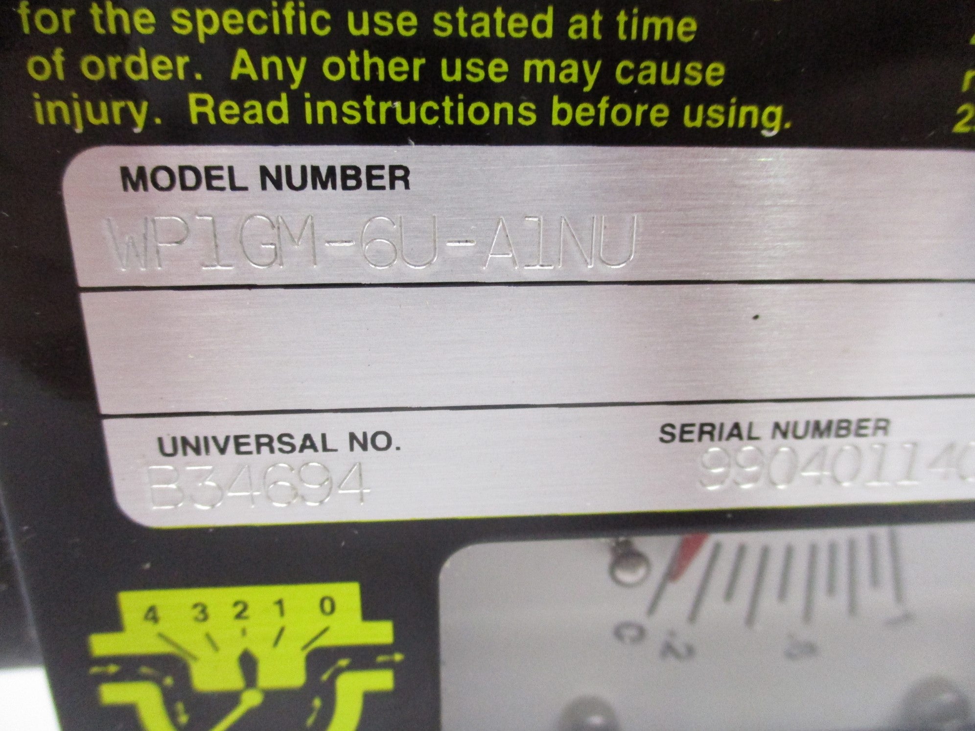 UNIVERSAL FLOW MONITORS WP1GM-6U-A1NU NSNP