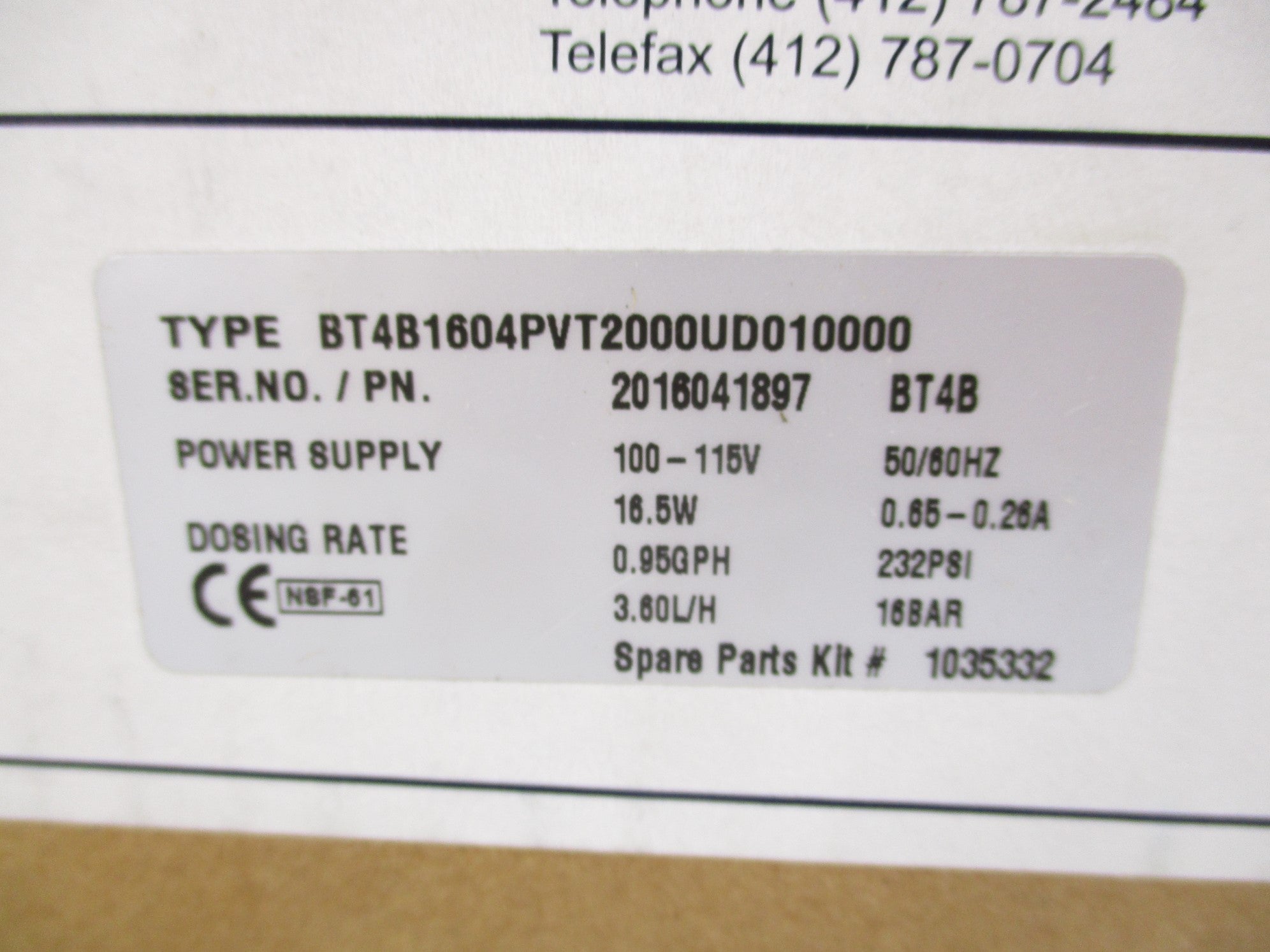 PROMINENT BT4B1604PVT2000UD010000 NSMP