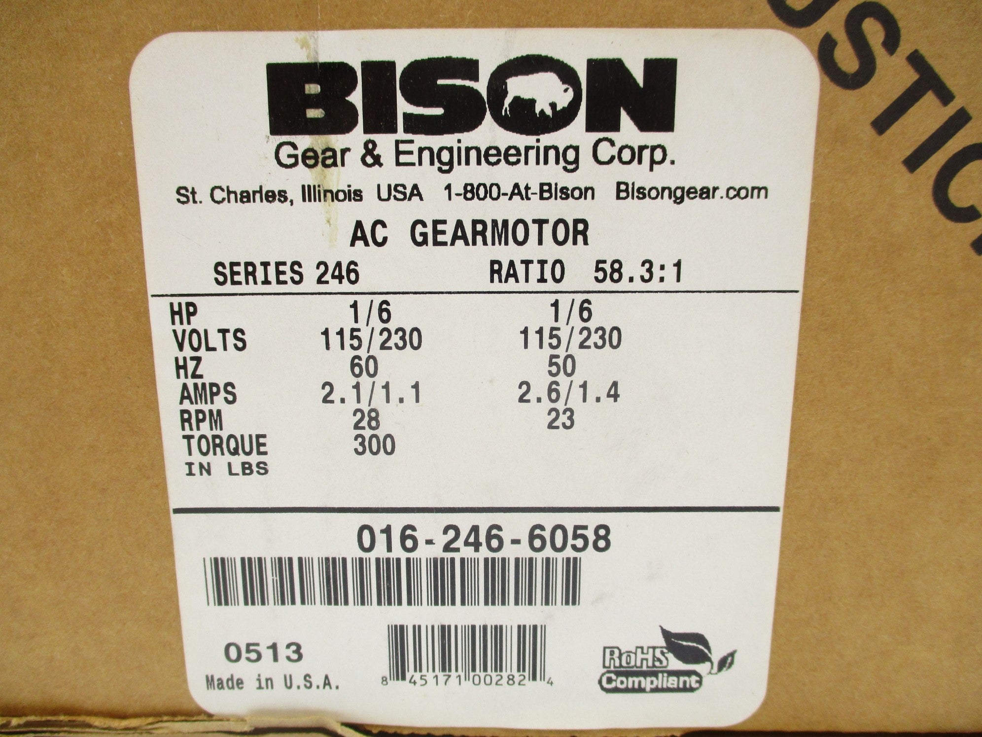 BISON 016-246-6058 NSMP