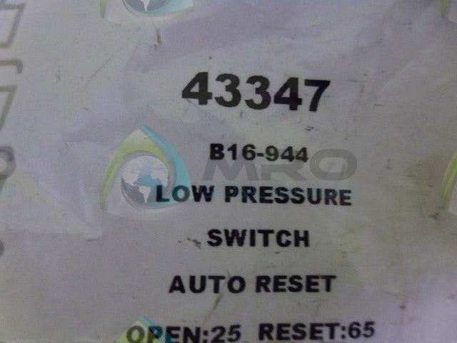 MARS 43347 LOW PRESSURE SWITCH *NEW IN BAG*