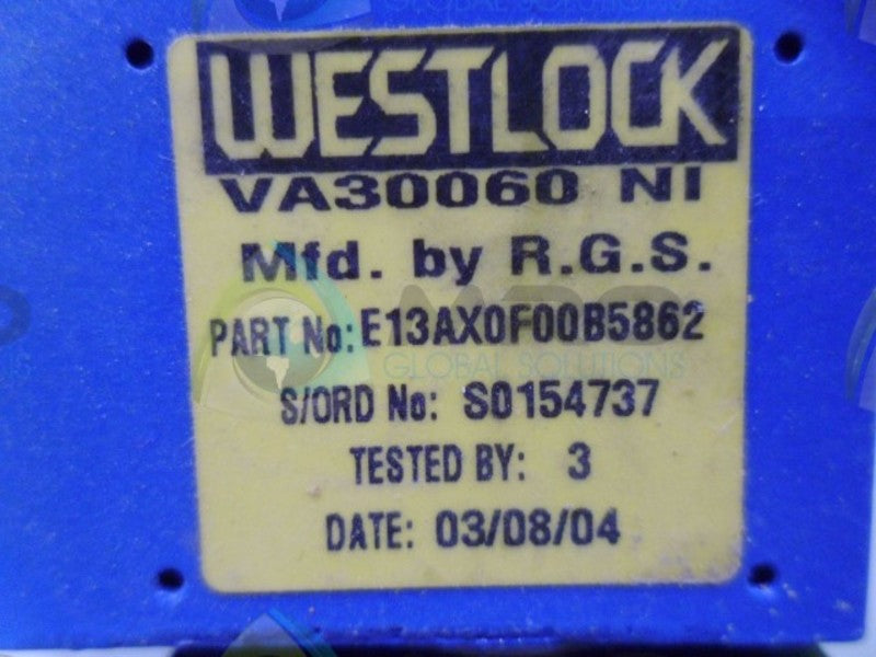 WESTLOCK E13AX0F00B5862 *NEW NO BOX*