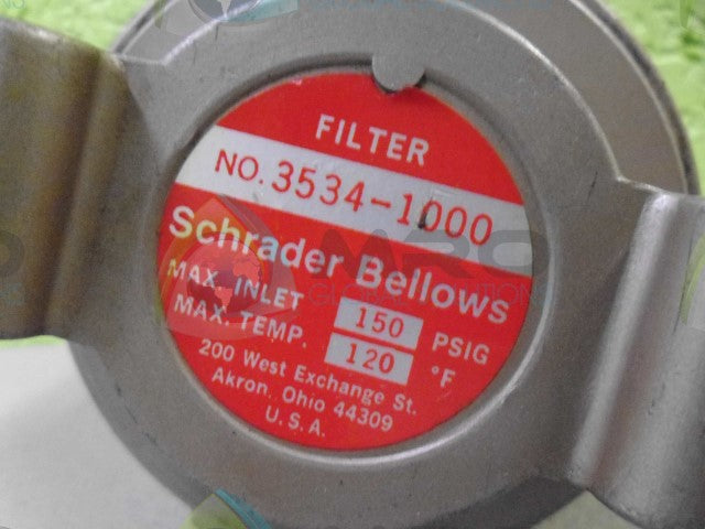 SCHRADER BELLOWS 3534-1000 FILTER *USED*