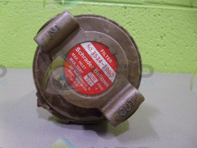 SCHRADER BELLOWS 3534-1000 FILTER (AS PICTURED) *USED*