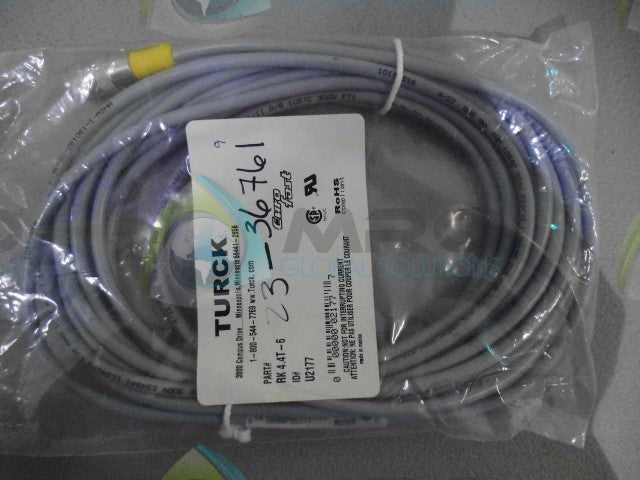 TURCK RK4.4T-6 CORDSET *NEW IN FACTORY BAG*