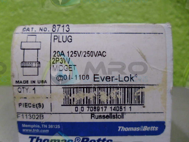 THOMAS & BETTS 8713 PLUG *NEW IN BOX*