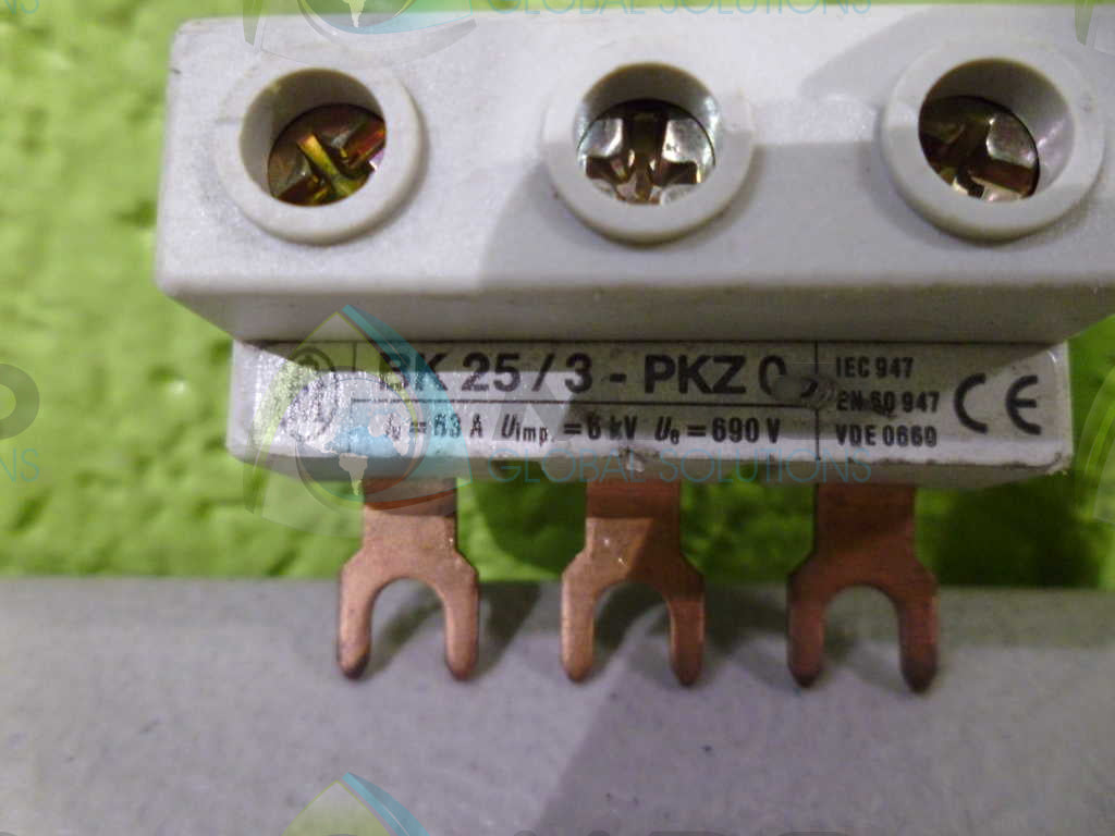 LOT OF 11 MOELLER BK 25/3-PKZ FEEDER TERMINAL *USED*