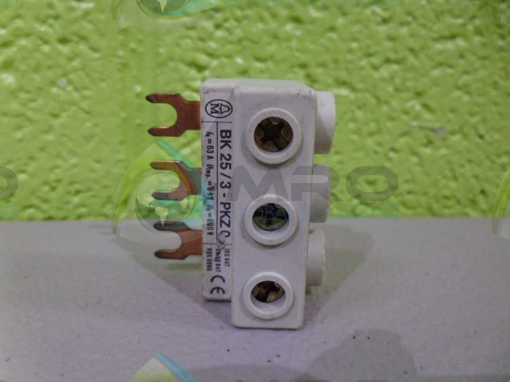 LOT OF 11 MOELLER BK 25/3-PKZ FEEDER TERMINAL *USED*