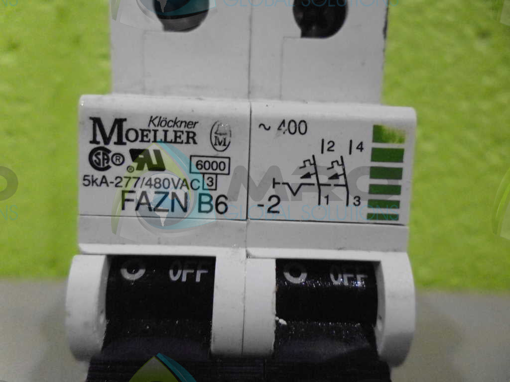 KLOCKNER MOELLER FAZN-B6 CIRCUIT BREAKER 6A *USED*