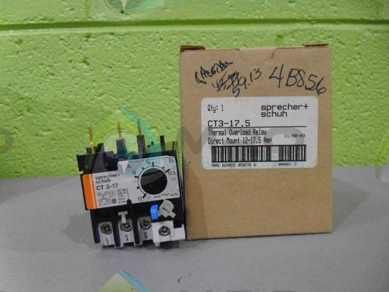 SPRECHER+SCHUH CT3-17.5 OVERLOAD RELAY *NEW IN BOX*
