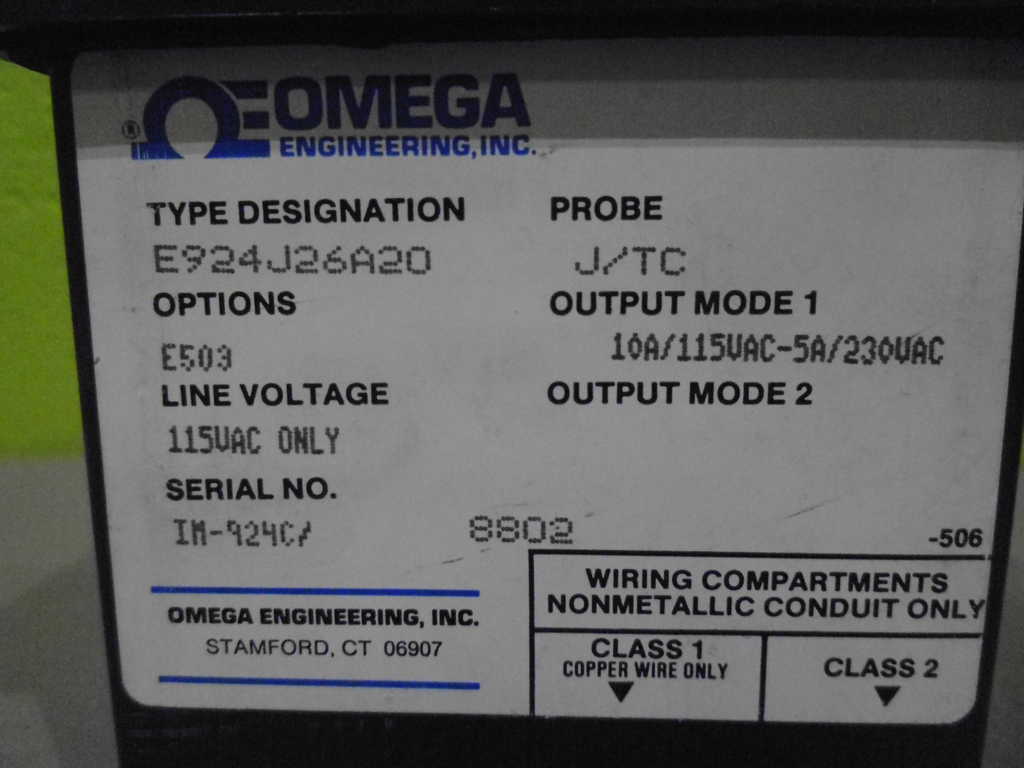 OMEGA E924J26A20 POWER SUPPLY *NEW NO BOX*