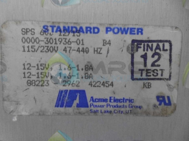 ACME SPS-60D-12/15 *NEW NO BOX*
