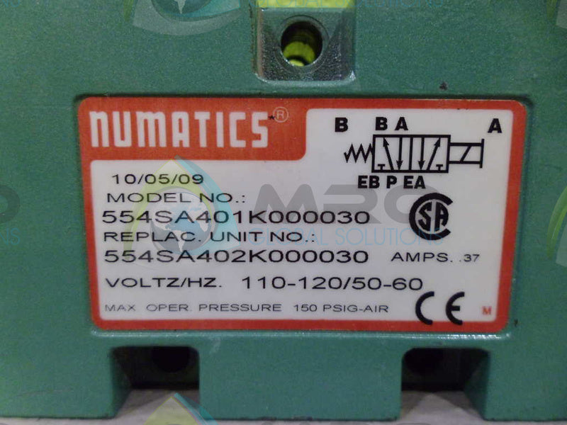 NUMATICS 554SA401K000030 VALVE *NEW NO BOX*