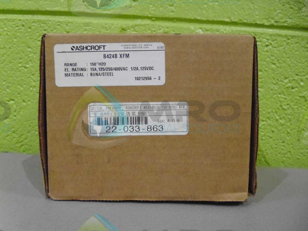 ASHCROFT B424BXFM 150" WC *NEW IN BOX*