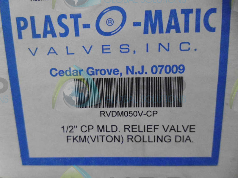 PLASTOMATIC RVDM050V-CP RELIEF VALVE *NEW IN BOX*