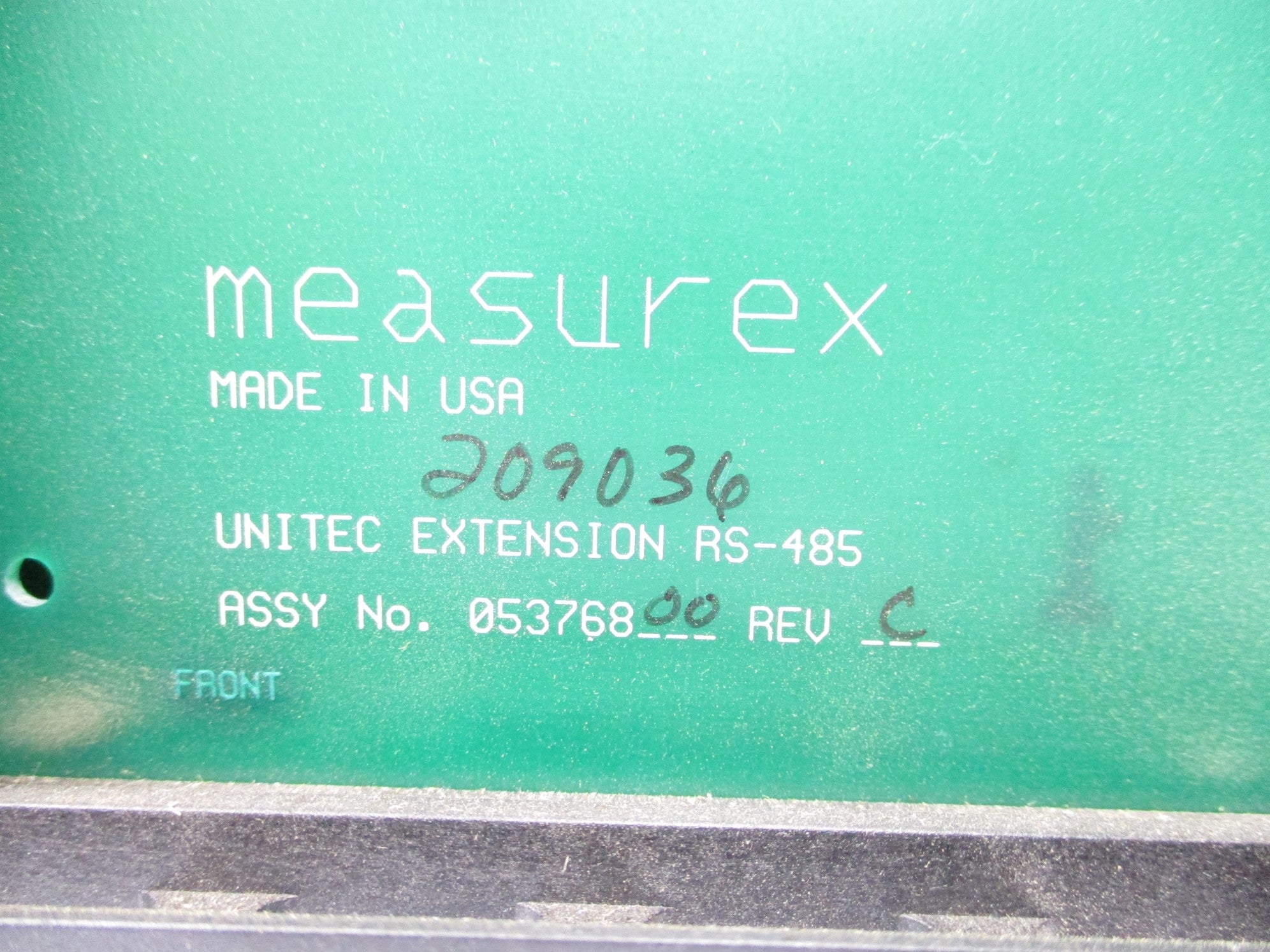 MEASUREX 09629200 REV. B UNMP