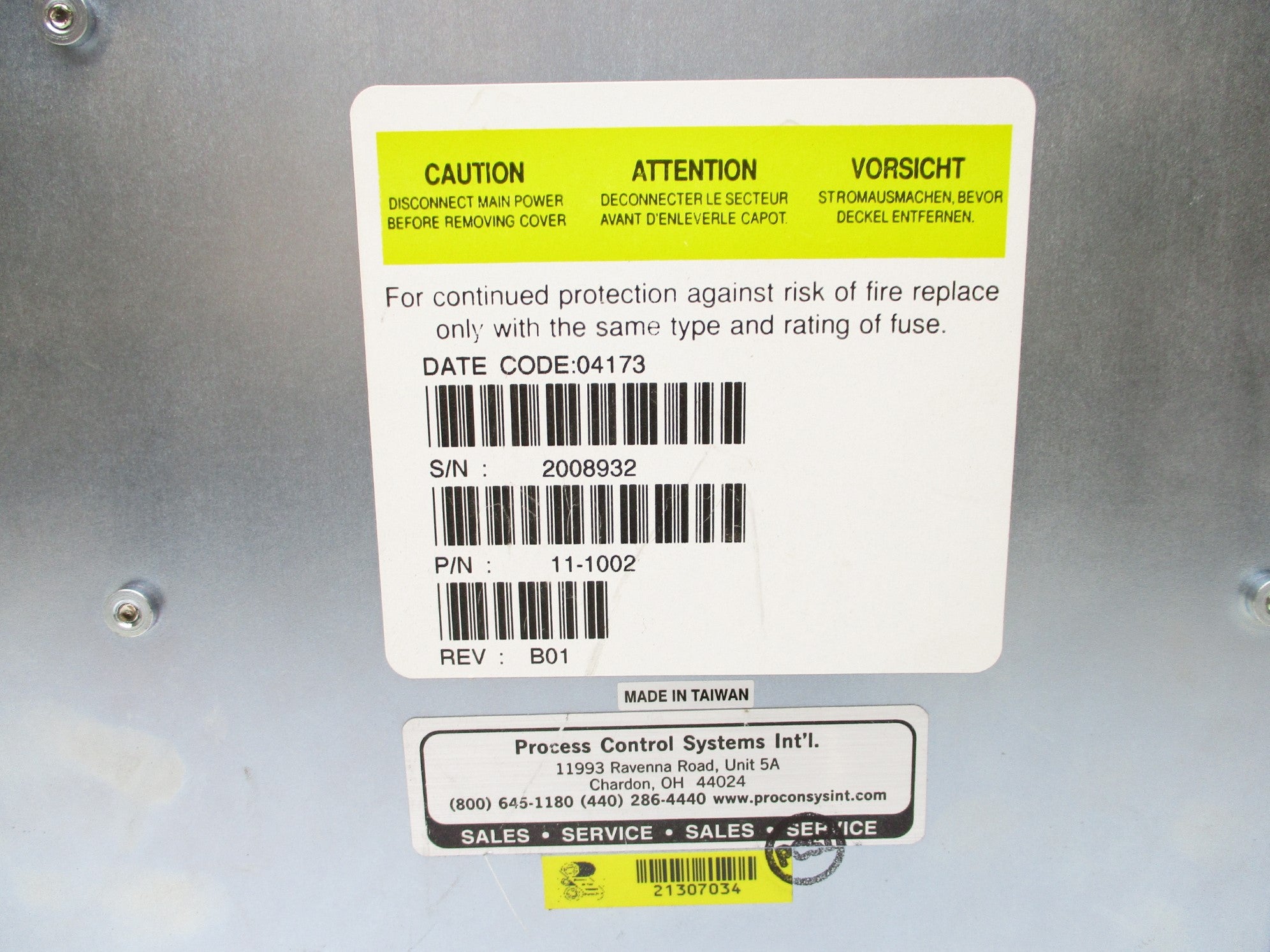 PROCESS CONTROL 11-1002 UNMP