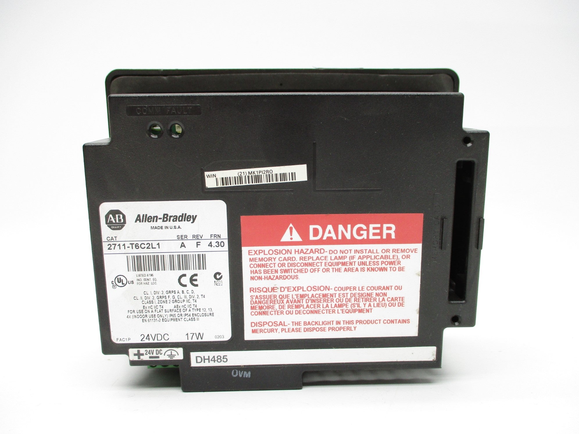 ALLEN BRADLEY 2711-T6C2L1 SER. A F/W 4.30 NSNP