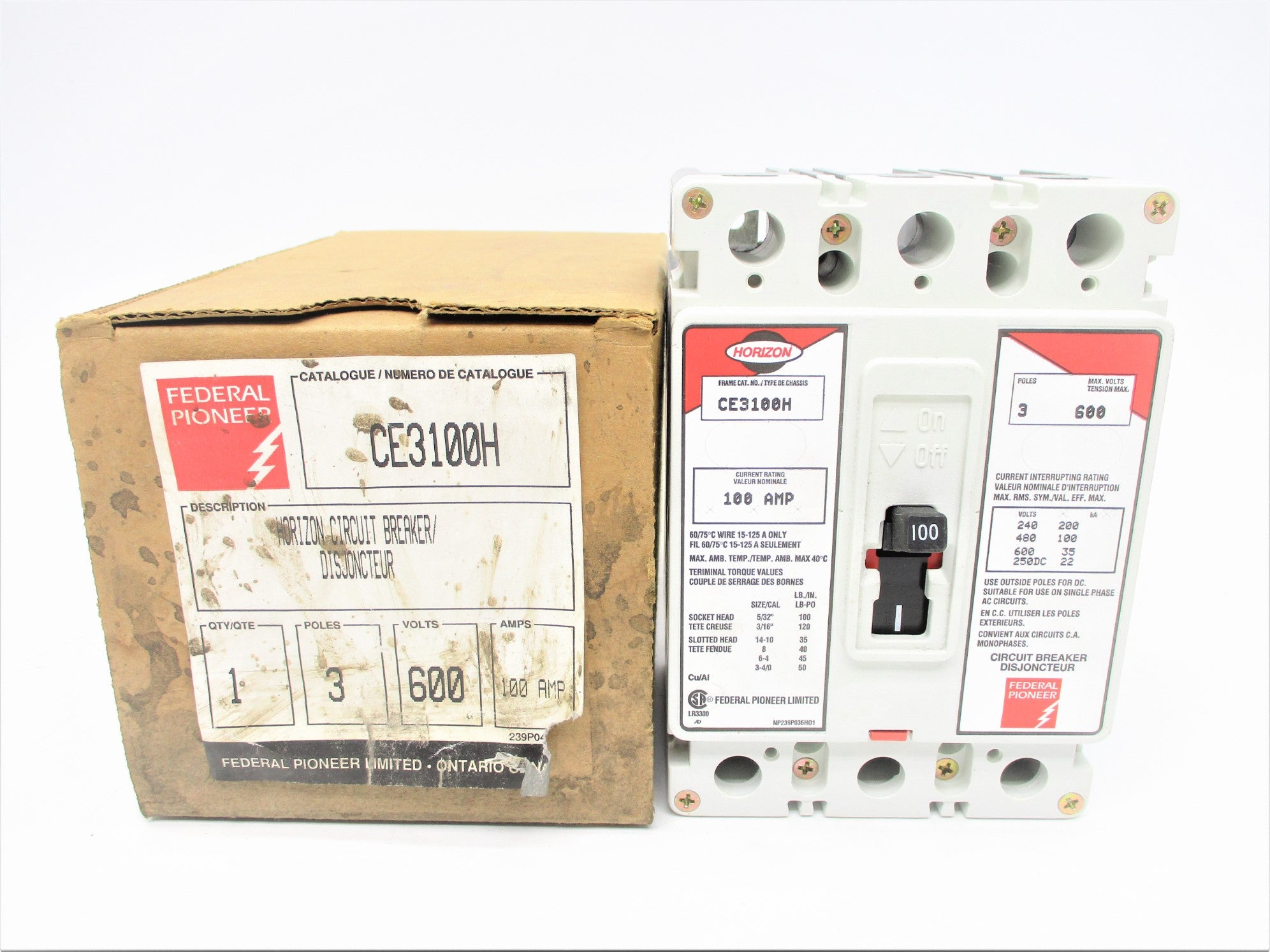 FEDERAL PIONEER CE3100H 100A 600V NSMP