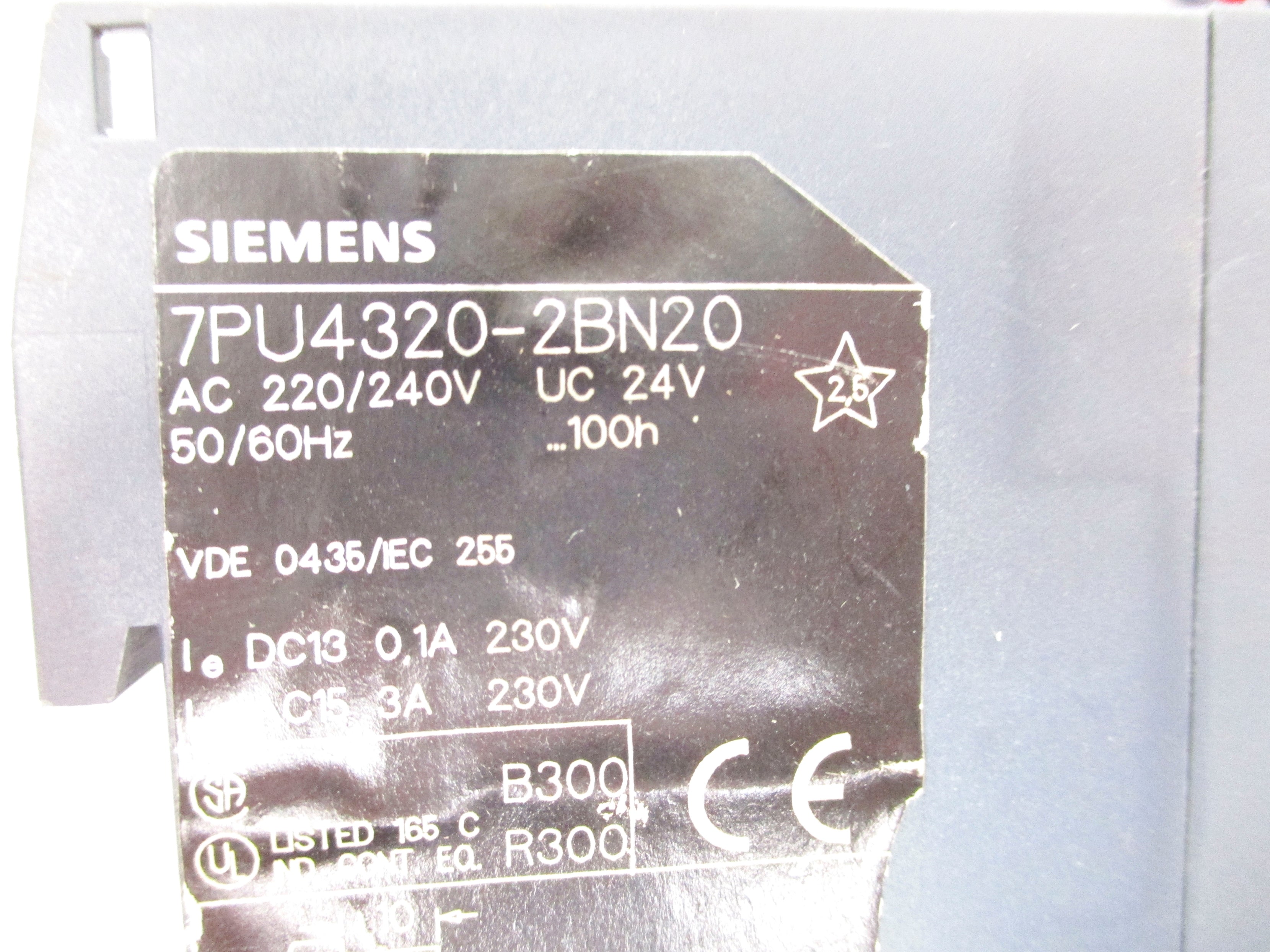 SIEMENS 7PU4320-2BN20 0.5-10A 240V UNMP
