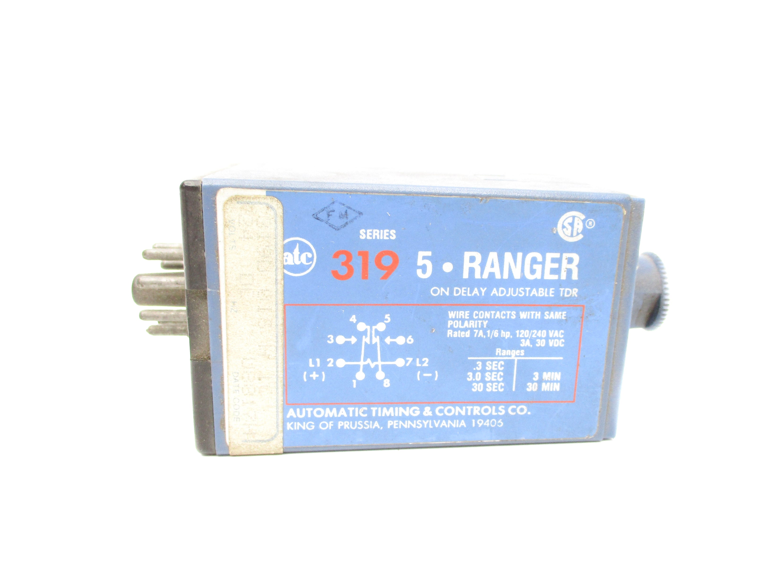 ATC 319D016H1C 7A 240VAC 0-30SEC NSNP