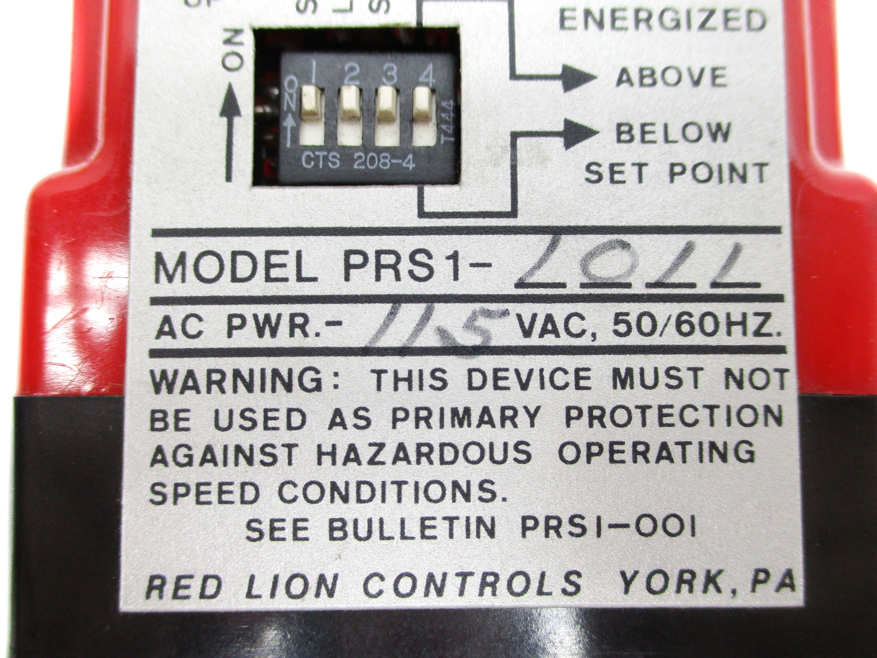 RED LION PRS1-1011 115VAC UNMP