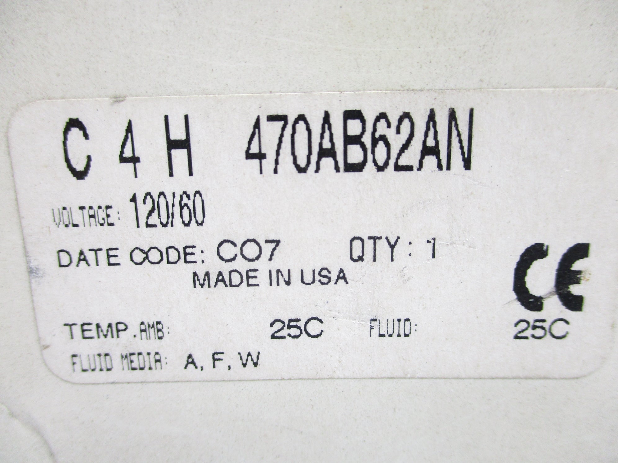 HONEYWELL C4H470AB62AN 120V 150PSI NSMP