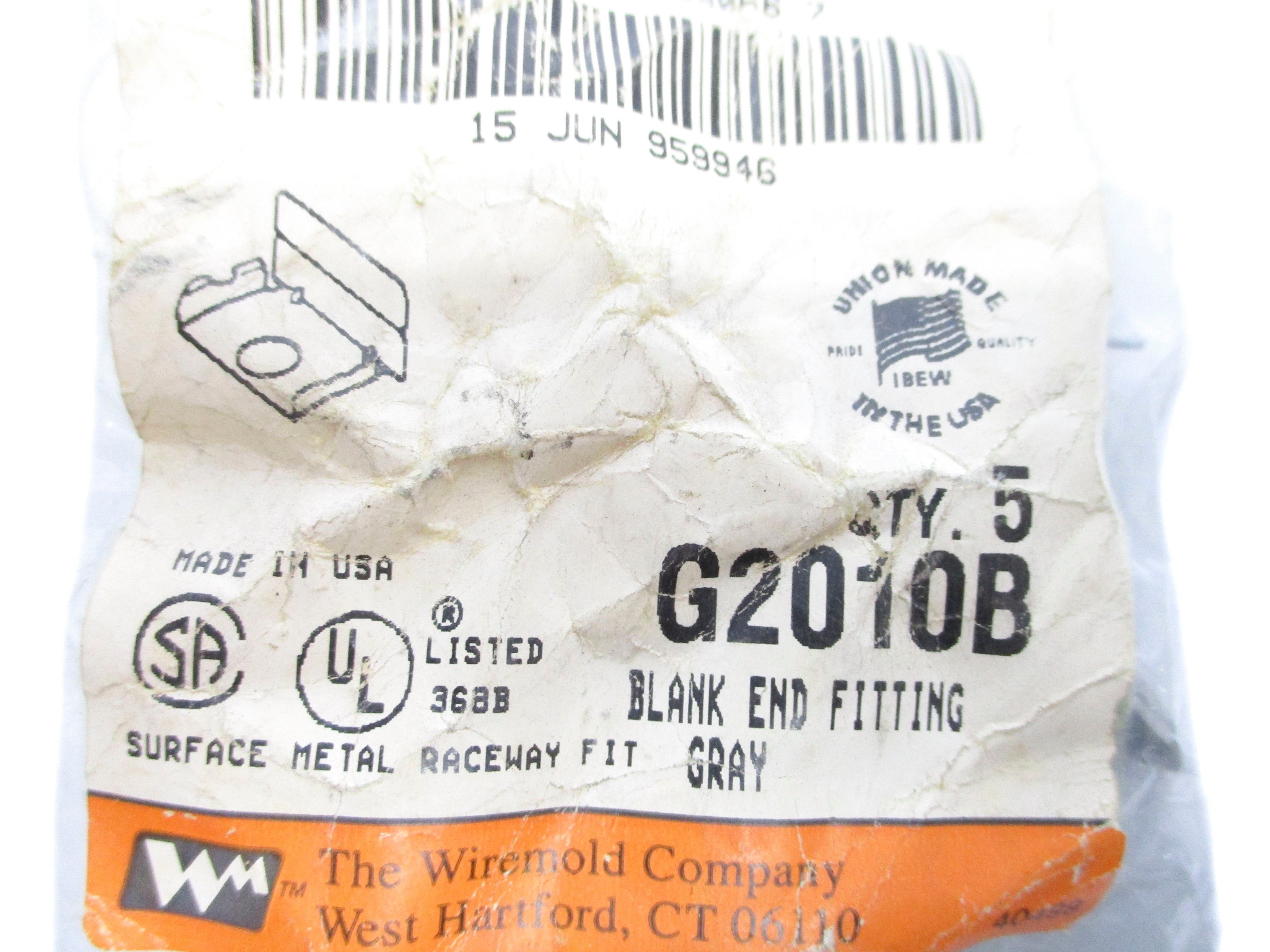 WIREMOLD G2010B (PKG OF 5) NSMP