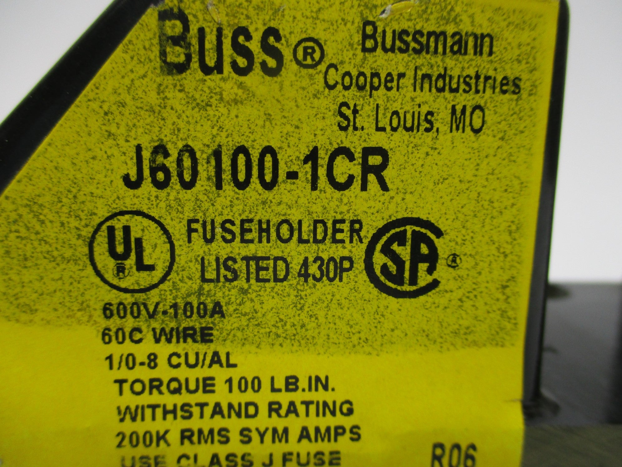 BUSSMANN J60100-1CR UNMP