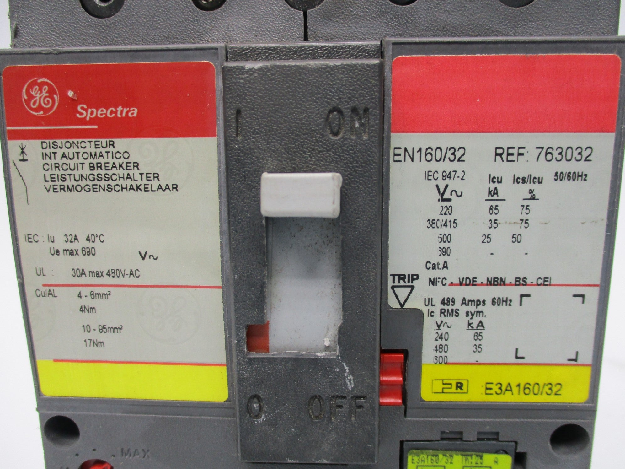 GENERAL ELECTRIC EN160/32 763032 690V 32A UNMP
