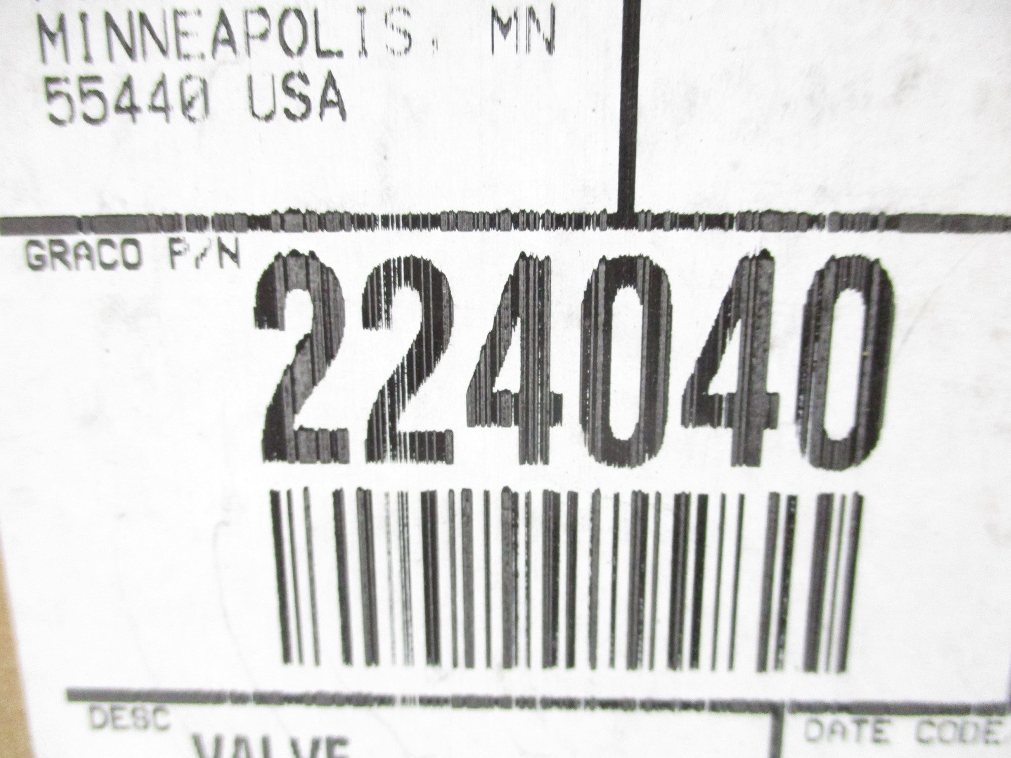 GRACO 224040 120PSI NSFS