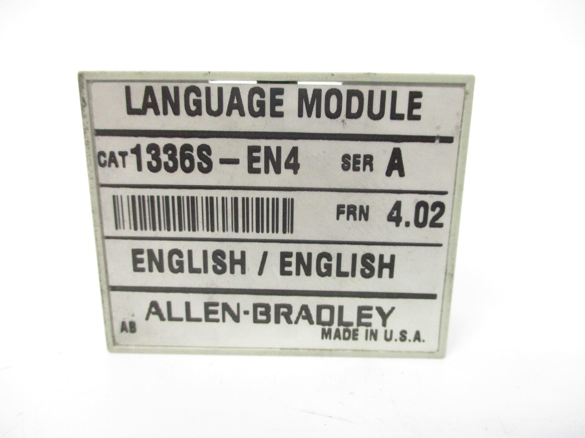 ALLEN BRADLEY 1336S-EN4 SER. A F/W 4.02 UNMP