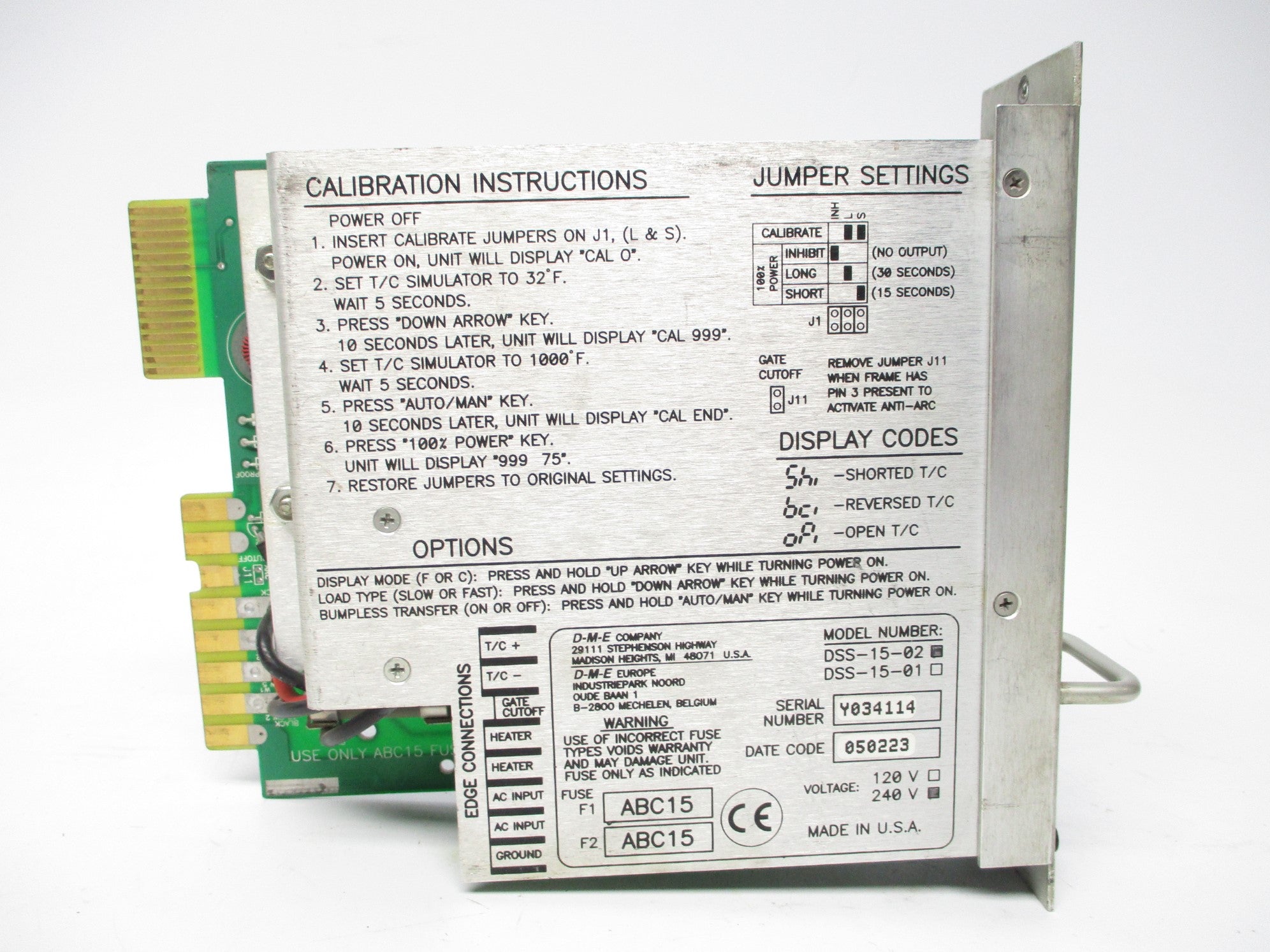 DME DSS-15-02 UNMP