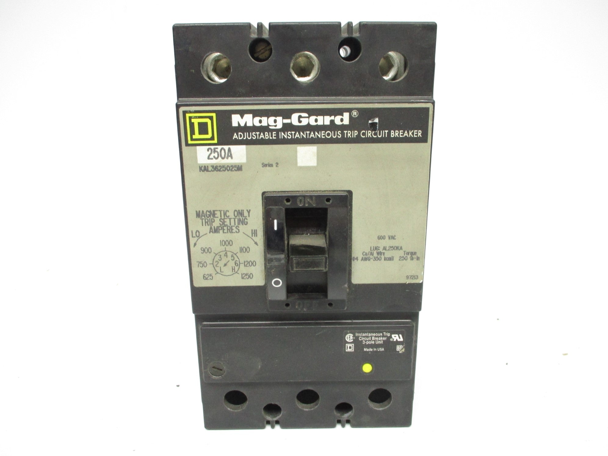 SQUARE D KAL3625025M SER. 2 250A 600VAC UNMP